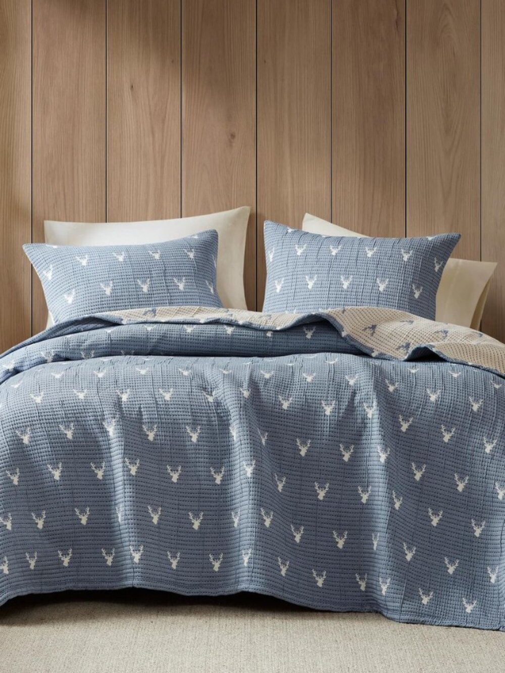 Woolrich Coverlet Set Rustic Lodge Design, 3 Piece Set All Season, Lightweight